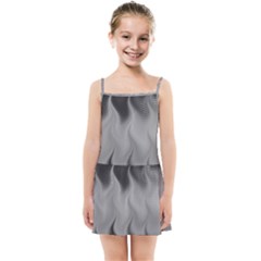 Abstract Black Grey Kids  Summer Sun Dress by SpinnyChairDesigns