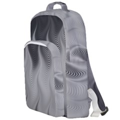 Abstract Black Grey Double Compartment Backpack by SpinnyChairDesigns