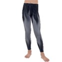 Abstract Black Grey Kids  Lightweight Velour Leggings View1