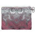 Black Pink Spirals and Swirls Canvas Cosmetic Bag (XXL) View2