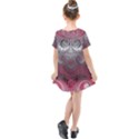 Black Pink Spirals and Swirls Kids  Simple Cotton Dress View2