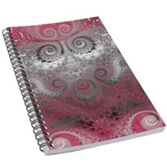 Black Pink Spirals And Swirls 5 5  X 8 5  Notebook by SpinnyChairDesigns