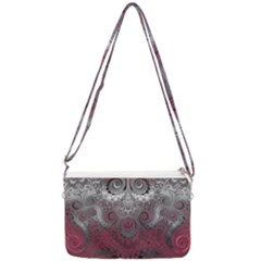 Black Pink Spirals And Swirls Double Gusset Crossbody Bag