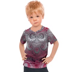 Black Pink Spirals And Swirls Kids  Sports Tee