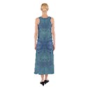 Teal Spirals and Swirls Sleeveless Maxi Dress View2