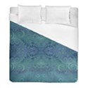 Teal Spirals and Swirls Duvet Cover (Full/ Double Size) View1