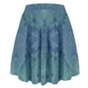 Teal Spirals and Swirls High Waist Skirt View2