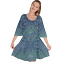 Teal Spirals and Swirls Velour Kimono Dress View1