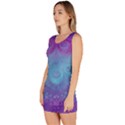 Purple Blue Swirls and Spirals Bodycon Dress View2