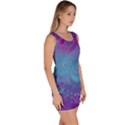 Purple Blue Swirls and Spirals Bodycon Dress View3