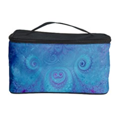 Purple Blue Swirls And Spirals Cosmetic Storage by SpinnyChairDesigns