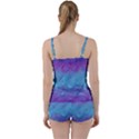 Purple Blue Swirls and Spirals Tie Front Two Piece Tankini View2