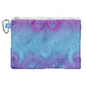 Purple Blue Swirls and Spirals Canvas Cosmetic Bag (XL) View1