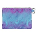 Purple Blue Swirls and Spirals Canvas Cosmetic Bag (XL) View2