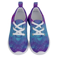 Purple Blue Swirls And Spirals Running Shoes by SpinnyChairDesigns