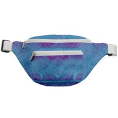 Purple Blue Swirls And Spirals Fanny Pack by SpinnyChairDesigns