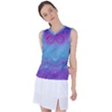 Purple Blue Swirls and Spirals Women s Sleeveless Sports Top View1