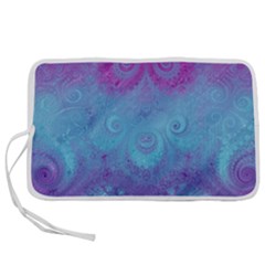 Purple Blue Swirls And Spirals Pen Storage Case (l) by SpinnyChairDesigns