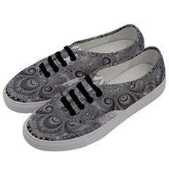 Black And White Spirals Men s Classic Low Top Sneakers by SpinnyChairDesigns