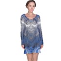 Blue Swirls and Spirals Long Sleeve Nightdress View1