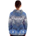 Blue Swirls and Spirals Women s Zipper Hoodie View2