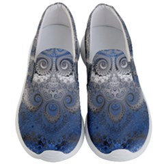 Blue Swirls And Spirals Men s Lightweight Slip Ons by SpinnyChairDesigns