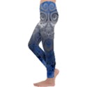 Blue Swirls and Spirals Kids  Lightweight Velour Leggings View2