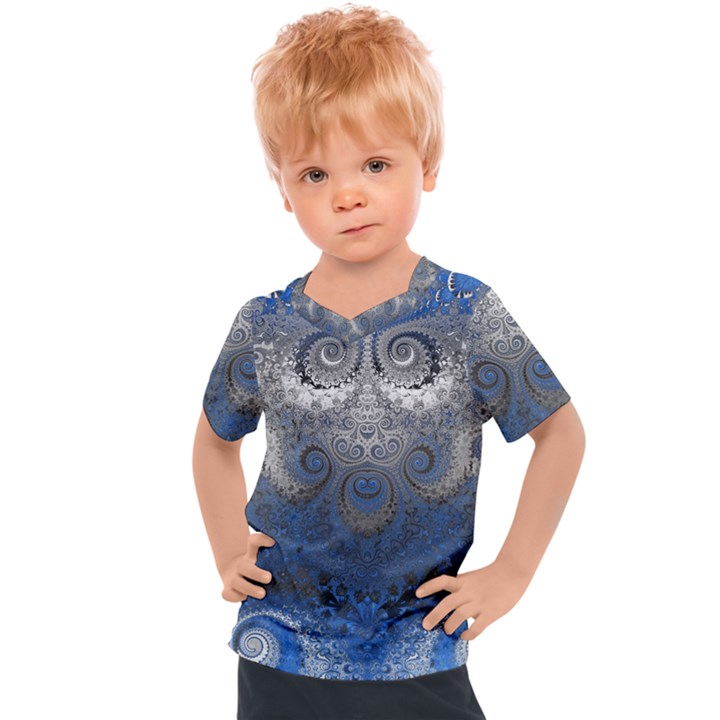 Blue Swirls and Spirals Kids  Sports Tee