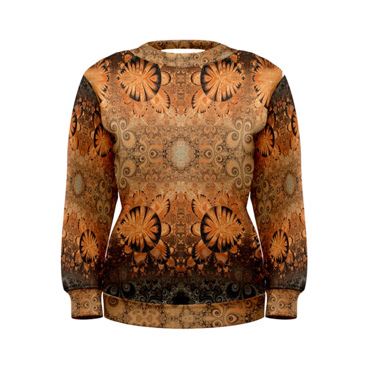 Rustic Orange Swirls Women s Sweatshirt