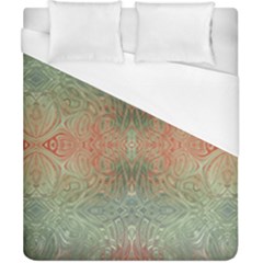 Peach Green Texture Duvet Cover (california King Size) by SpinnyChairDesigns