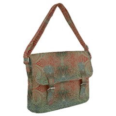 Peach Green Texture Buckle Messenger Bag by SpinnyChairDesigns