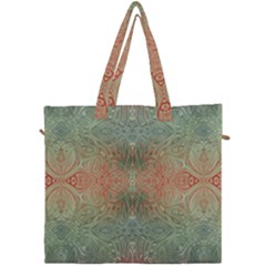 Peach Green Texture Canvas Travel Bag by SpinnyChairDesigns