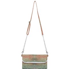 Peach Green Texture Mini Crossbody Handbag by SpinnyChairDesigns