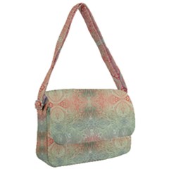 Peach Green Texture Courier Bag by SpinnyChairDesigns