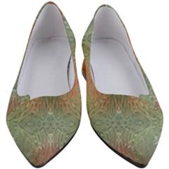 Peach Green Texture Women s Block Heels  by SpinnyChairDesigns