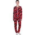 Abstract Red Black Checkered Casual Jacket and Pants Set View1