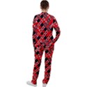 Abstract Red Black Checkered Casual Jacket and Pants Set View2