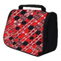 Abstract Red Black Checkered Full Print Travel Pouch (Small) View1