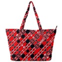 Abstract Red Black Checkered Full Print Shoulder Bag View1