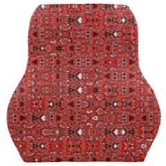 Abstract Red Black Checkered Car Seat Back Cushion  by SpinnyChairDesigns