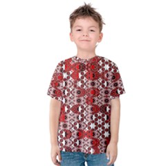 Red Black Checkered Kids  Cotton Tee