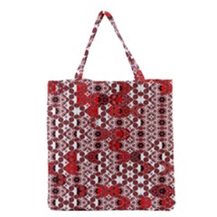 Red Black Checkered Grocery Tote Bag