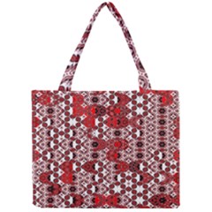 Red Black Checkered Mini Tote Bag by SpinnyChairDesigns