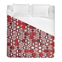 Red Black Checkered Duvet Cover (full/ Double Size) by SpinnyChairDesigns