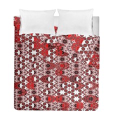 Red Black Checkered Duvet Cover Double Side (full/ Double Size) by SpinnyChairDesigns