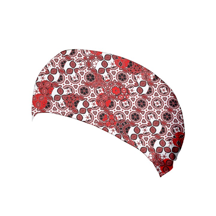 Red Black Checkered Yoga Headband