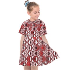 Red Black Checkered Kids  Sailor Dress by SpinnyChairDesigns