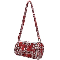 Red Black Checkered Mini Cylinder Bag by SpinnyChairDesigns