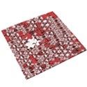 Red Black Checkered Wooden Puzzle Square View3