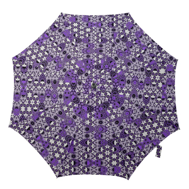 Purple Black Checkered Hook Handle Umbrellas (Large)